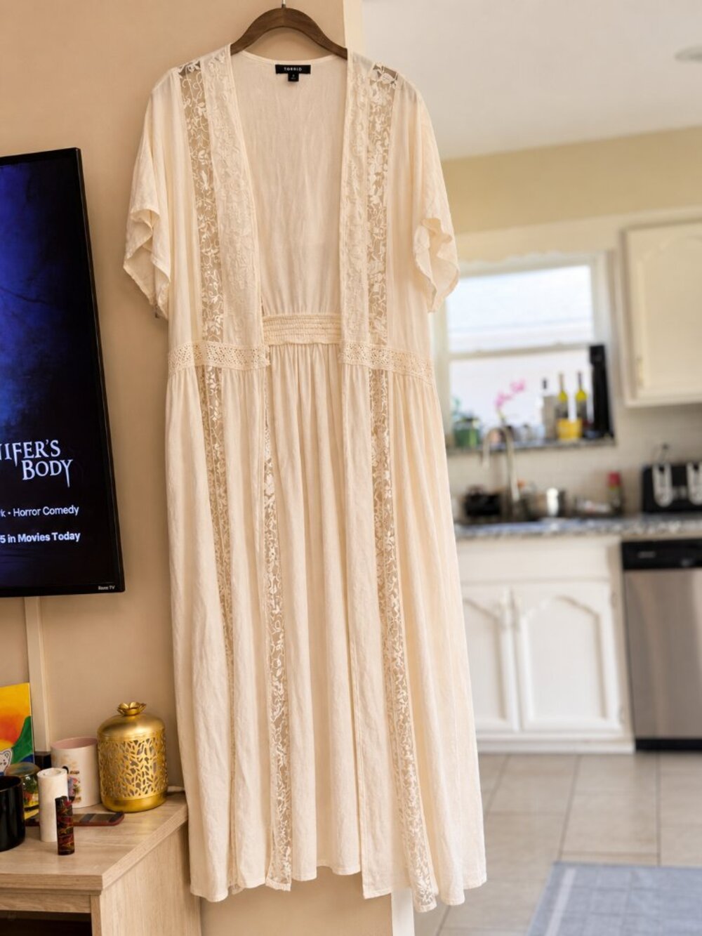 Torrid Ivory Boho Lace Duster Kimono Women’s Size 3